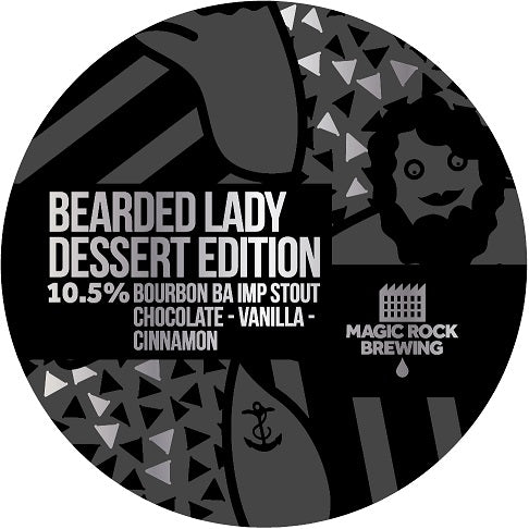 Magic Rock Bearded Lady Dessert Bourbon BA Imperial Stout 10.5% (330ml can)-Hop Burns & Black
