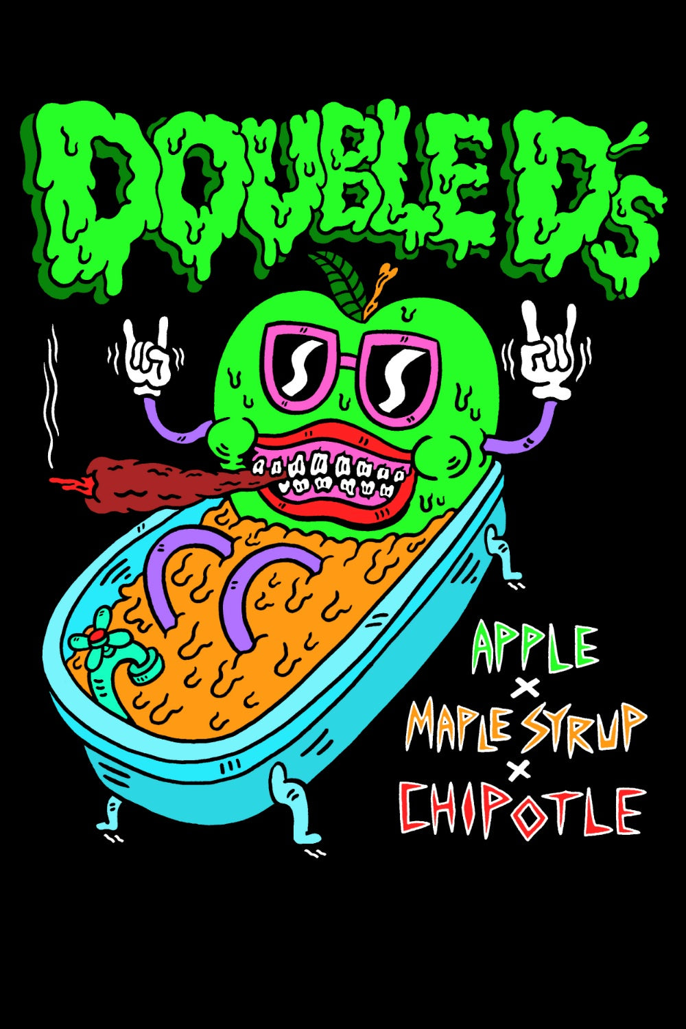 Double D's Apple x Maple Syrup x Chipotle Hot Sauce (150ml)-Hop Burns & Black