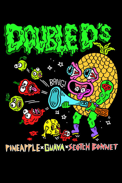 Double D's Pineapple x Guava x Scotch Bonnet Hot Sauce (150ml)-Hop Burns & Black