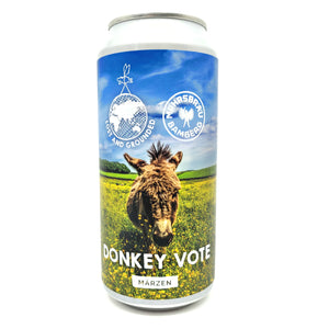 Lost & Grounded x Mahr's Brau Donkey Vote Marzen 5.2% (440ml can)-Hop Burns & Black