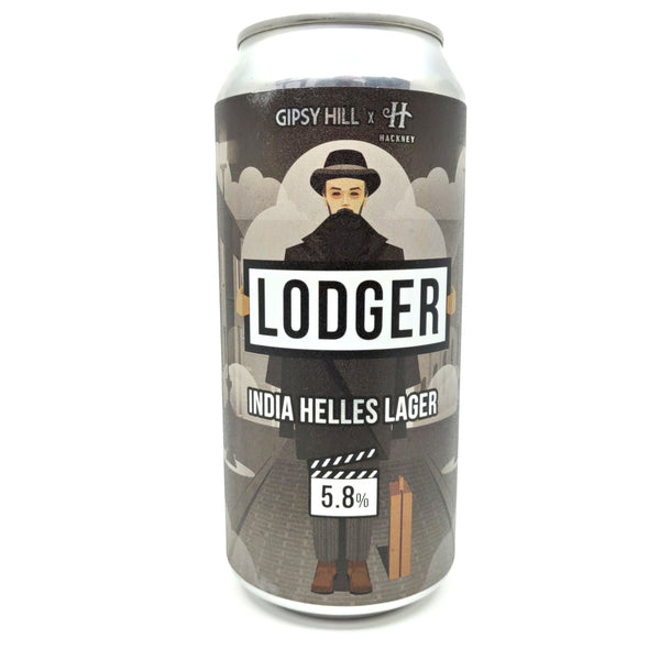 Gipsy Hill x Hackney Brewery Lodger India Helles Lager 5.8% (440ml can)-Hop Burns & Black
