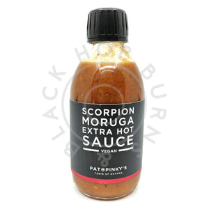 Pat & Pinky's Scorpion Moruga Extra Hot Sauce (200ml)-Hop Burns & Black