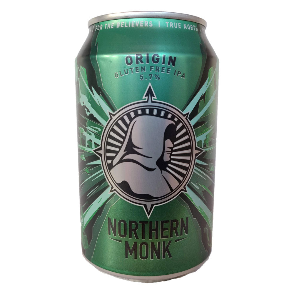 Northern Monk Origin Gluten Free IPA 5.7% (330ml can)-Hop Burns & Black