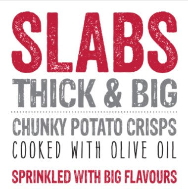 Slabs Chicken Roast Chunky Potato Crisps (80g)-Hop Burns & Black
