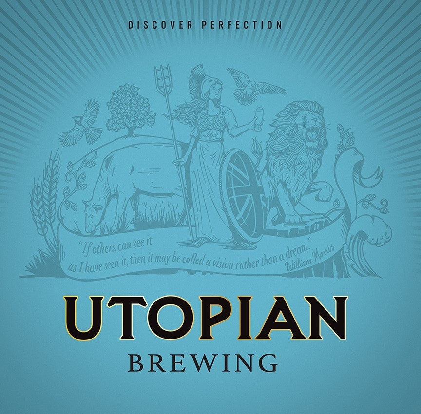 Utopian Bohemian British Lager 4.2% (440ml can)-Hop Burns & Black