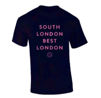 HB&B South London Best London T-shirt (front logo, navy)-Hop Burns & Black