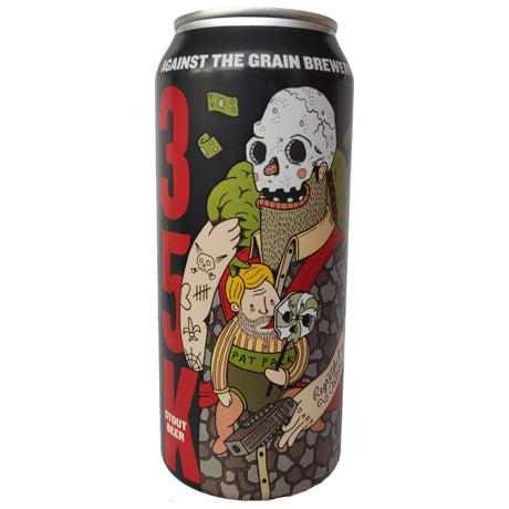 Against The Grain 35K Milk Stout 7% (473ml can)-Hop Burns & Black