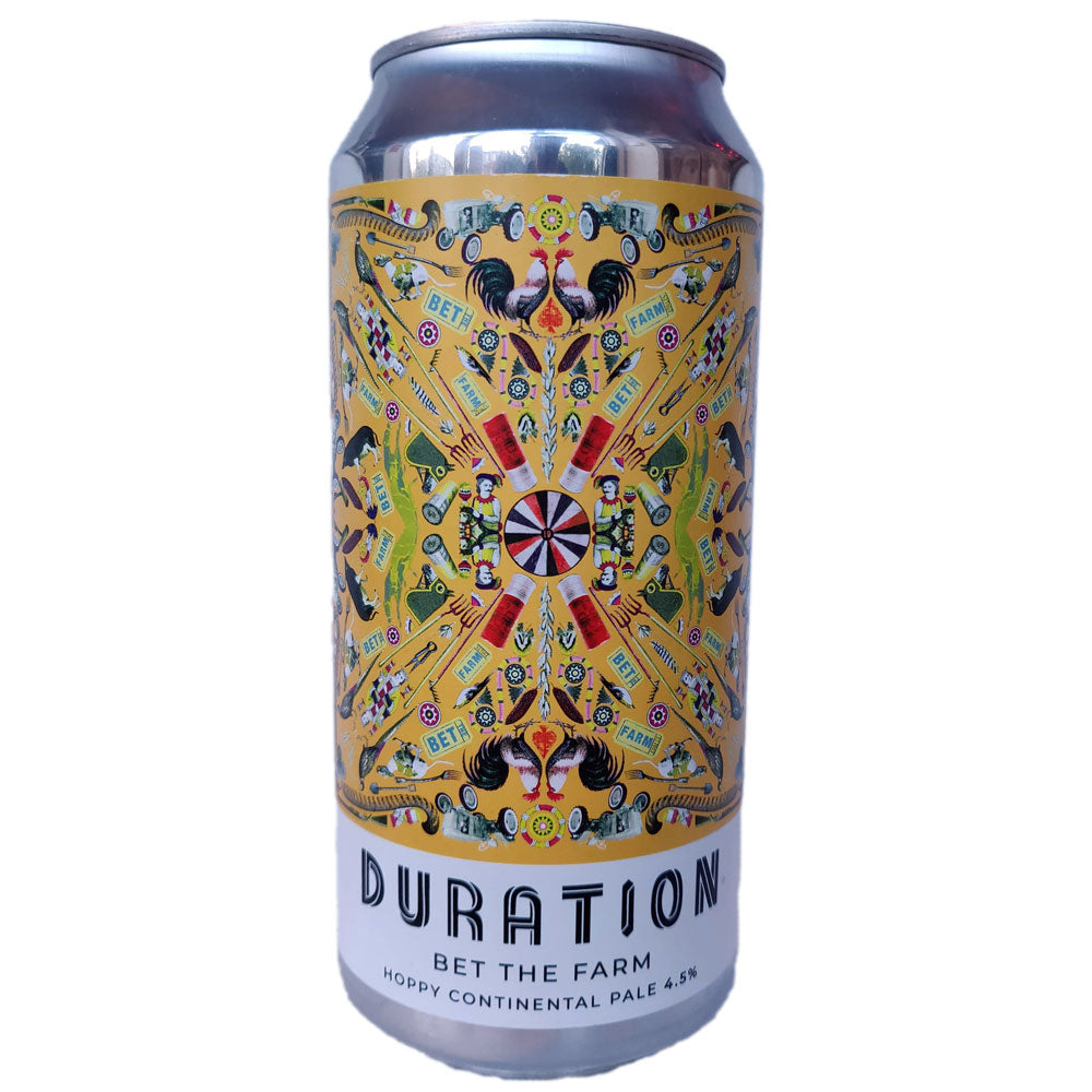 Duration Bet The Farm Hoppy Continental Pale Ale 4.5% (440ml can)-Hop Burns & Black
