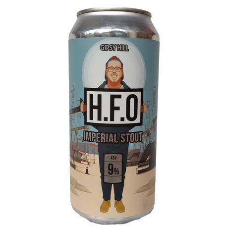 Gipsy Hill H.F.O. Imperial Stout 9% (440ml can)-Hop Burns & Black