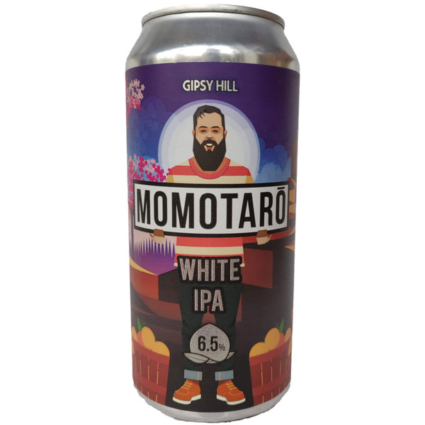 Gipsy Hill Momotaro White IPA 6.5% (440ml can)-Hop Burns & Black