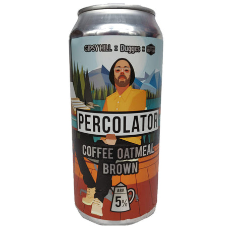 Gipsy Hill x Dugges Percolator Coffee Oatmeal Brown 5% (440ml can)-Hop Burns & Black