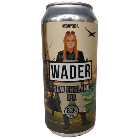 Gipsy Hill Wader New England IPA 6.3% (440ml can)-Hop Burns & Black