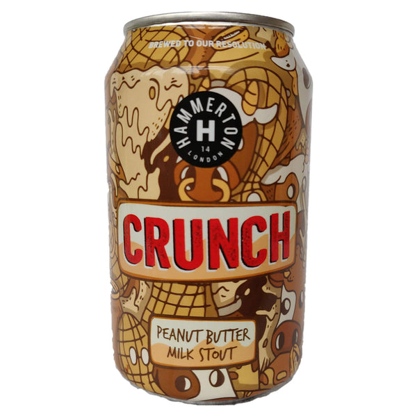 Hammerton Brewery Crunch Peanut Butter Milk Stout 5.4% (330ml can)-Hop Burns & Black