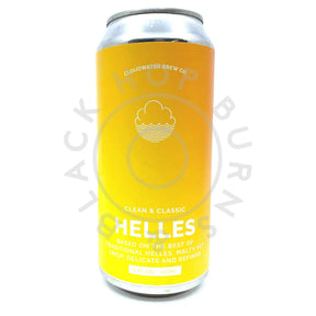 Cloudwater Helles 4.5% (440ml can)-Hop Burns & Black