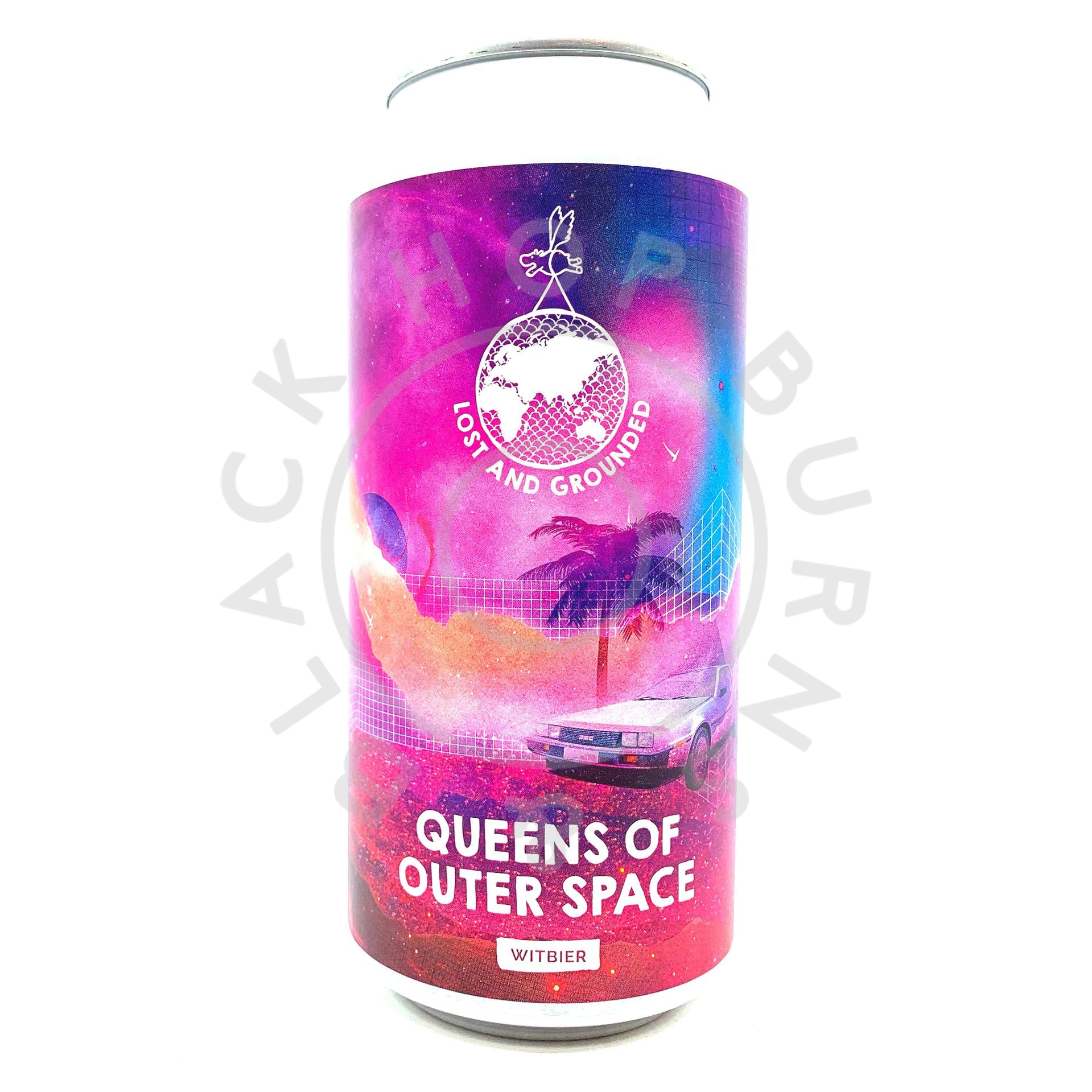 Lost & Grounded Queens Of Outer Space Witbier 4.4% (440ml can)-Hop Burns & Black
