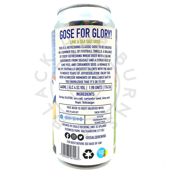 Exale Gose for Glory Sour 4.5% (440ml can)-Hop Burns & Black