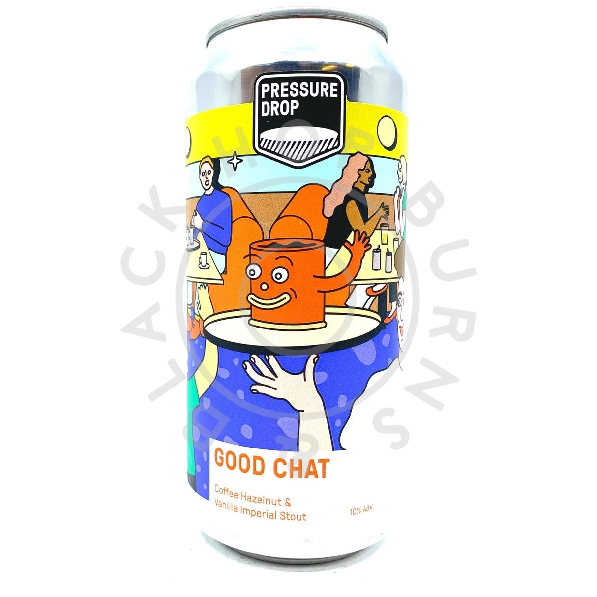 Pressure Drop Good Chat Coffee Hazelnut & Vanilla Imperial Stout 10% (440ml can)-Hop Burns & Black