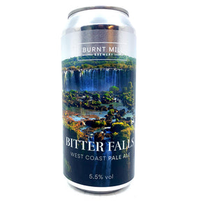 Burnt Mill Bitter Falls West Coast Pale Ale 5.5% (440ml can)-Hop Burns & Black