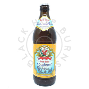 Dorn Brau Gambrinus Weisse 5.2% (500ml)-Hop Burns & Black