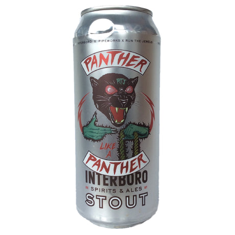 Interboro x Pipeworks x Run The Jewels Panther Like A Panther Stout 6.5% (473ml can)-Hop Burns & Black