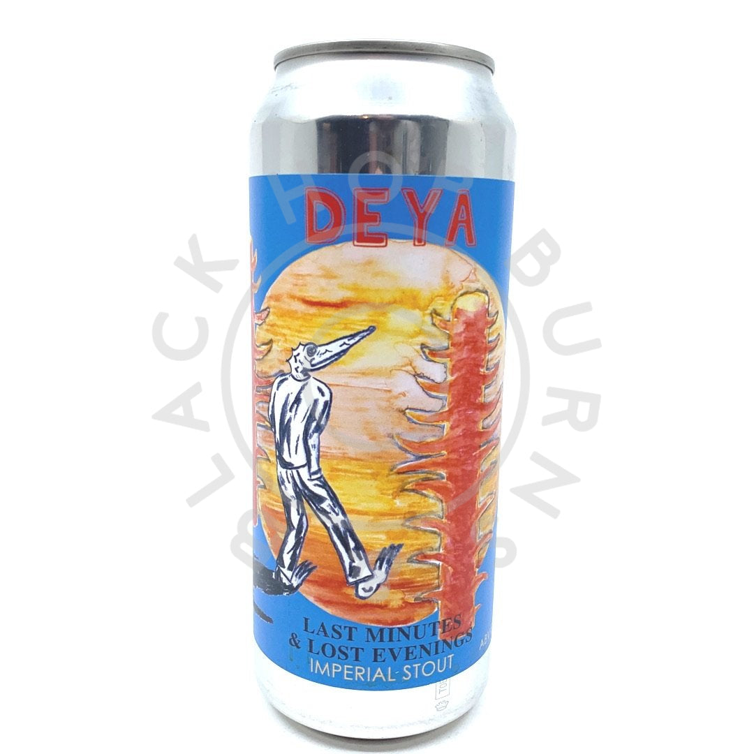 DEYA Last Minute & Lost Evenings Imperial Stout 8% (500ml can)-Hop Burns & Black