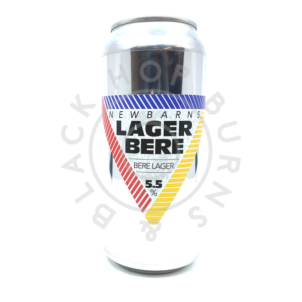 Newbarns Lager Bere 5.5% (440ml can)-Hop Burns & Black