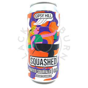 Gipsy Hill Squashed Peach & Vanilla Fruited Sour Ale 5% (440ml can)-Hop Burns & Black