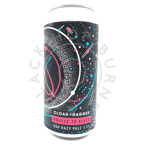Cloak & Dagger Routes to Pluto New England IPA 5% (440ml can)-Hop Burns & Black