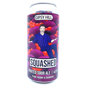 Gipsy Hill Squashed Plum, Cherry & Cranberry Sour 4.8% (440ml can)-Hop Burns & Black