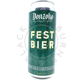 Donzoko Festbier Deep Gold Lager 5.6% (500ml can)-Hop Burns & Black