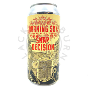 Burning Sky Snap Decision American Brown Ale 6% (440ml can)-Hop Burns & Black