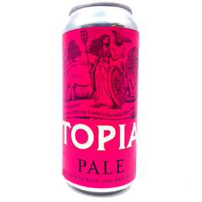 Utopian Pale Lager 4.4% (440ml can)-Hop Burns & Black
