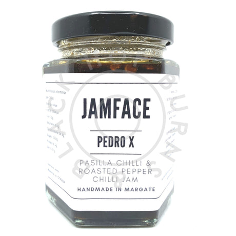 Jamface Pedro X Pasilla Chilli & Roasted Pepper Jam (226g)-Hop Burns & Black