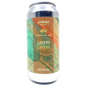 Verdant Layers Upon Layers IPA 6.5% (440ml can)-Hop Burns & Black