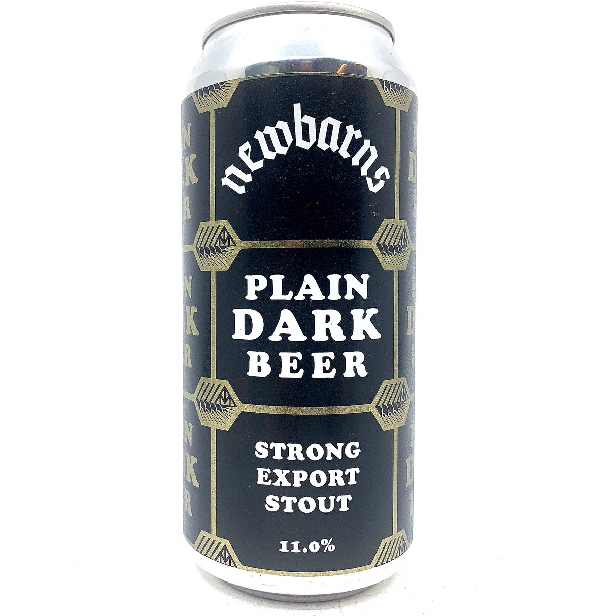 Newbarns Plain Dark Beer Strong Export Stout 11% (440ml can)-Hop Burns & Black
