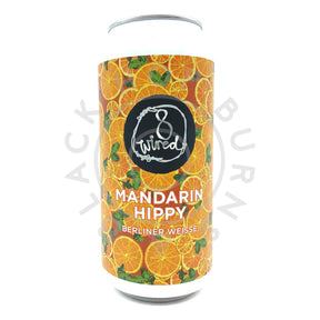 8 Wired Mandarin Hippy Berliner Weisse 4.5% (440ml can)-Hop Burns & Black