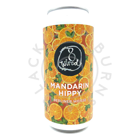 8 Wired Mandarin Hippy Berliner Weisse 4.5% (440ml can)-Hop Burns & Black