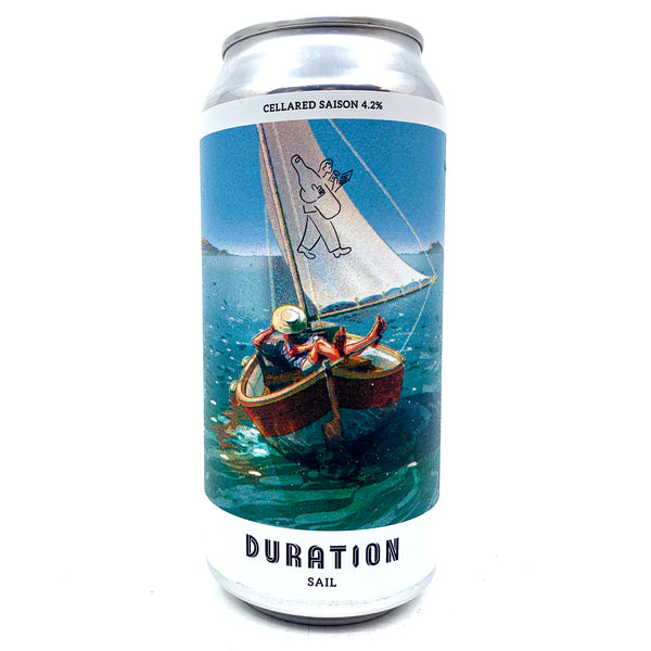 Duration x Beak Sail Cellared Saison 4.2% (440ml can)-Hop Burns & Black