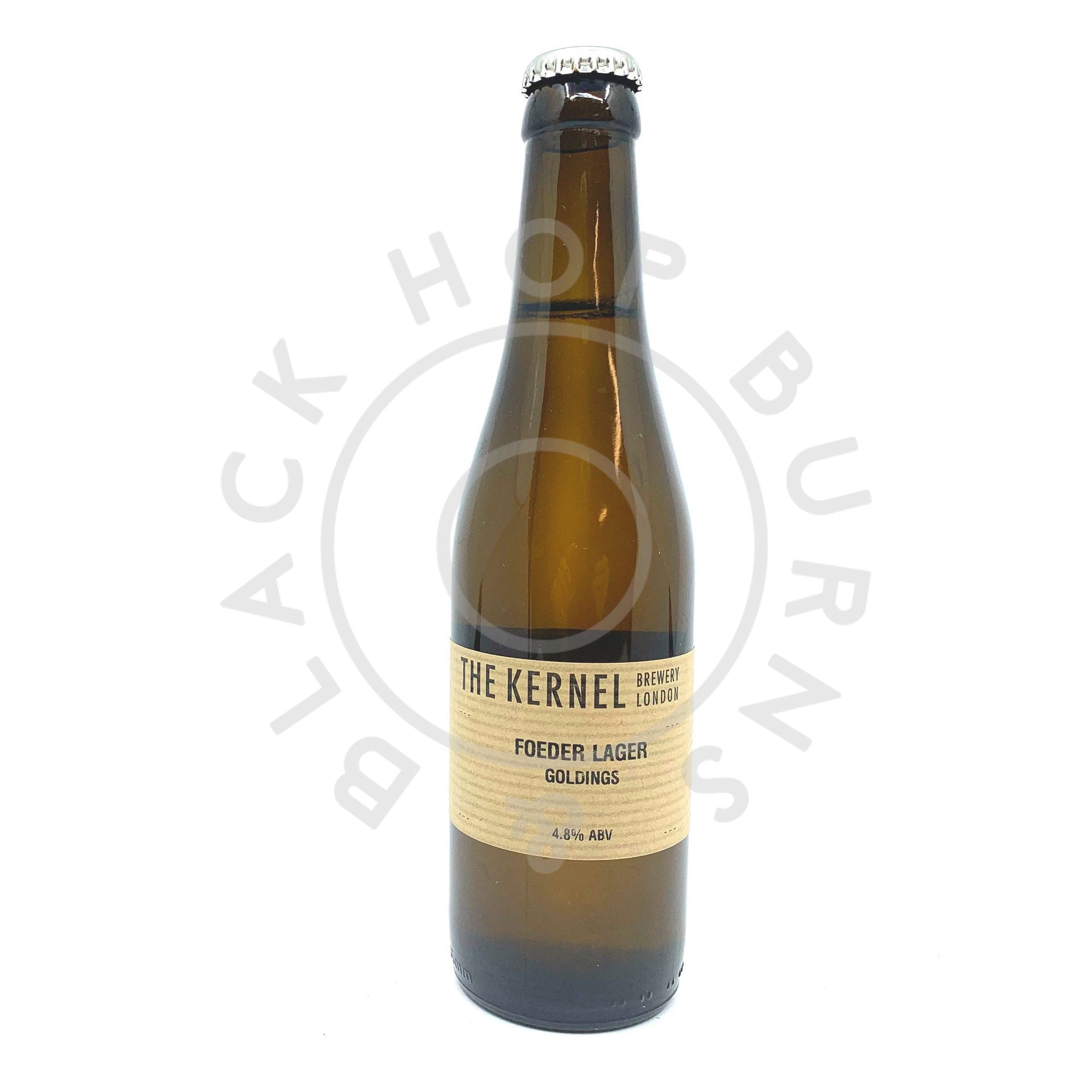 Kernel Foeder Lager Goldings 4.8% (330ml)-Hop Burns & Black