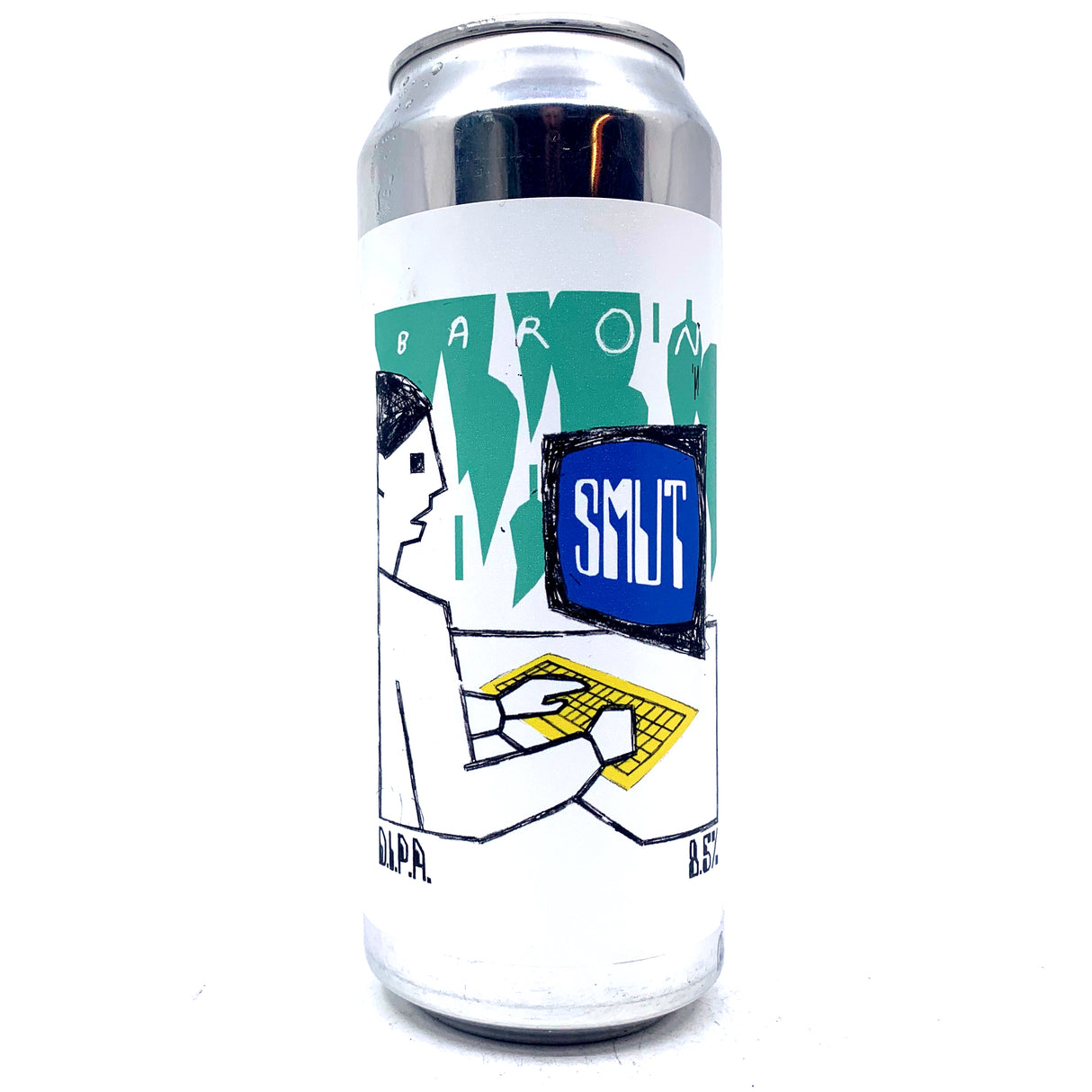 Baron Brewing Smut Double IPA 8.5% (500ml can)-Hop Burns & Black
