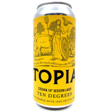 Utopian Czechia Ten Degrees Session Lager 3.9% (440ml can)-Hop Burns & Black