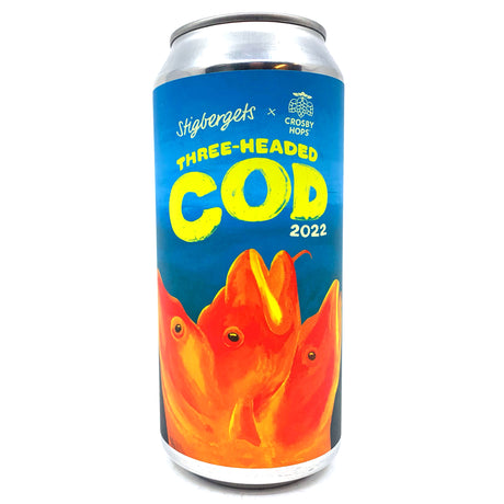 Stigbergets Three Headed Cod 2022 IPA 7.5% (440ml can)-Hop Burns & Black