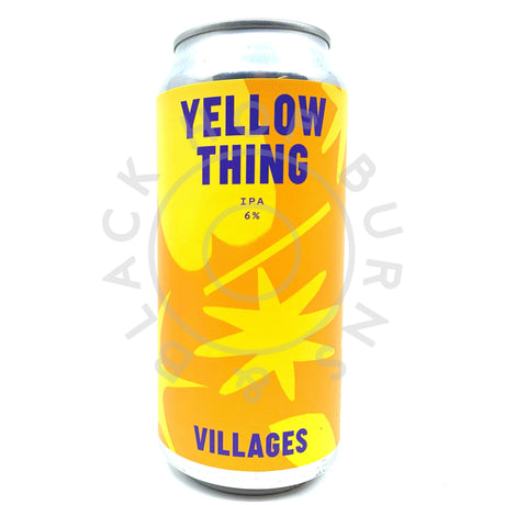Villages Yellow Thing IPA 6% (440ml can)-Hop Burns & Black