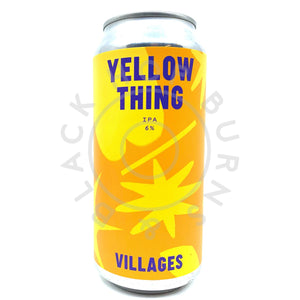 Villages Yellow Thing IPA 6% (440ml can)-Hop Burns & Black
