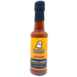 Vengeful Spirit Unholy Smokes Chipotle Scorpion Buffalo Style Hot Sauce (Maple Bourbon Edition) (148ml)-Hop Burns & Black