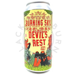 Burning Sky Devil's Rest IPA 7% (440ml can)-Hop Burns & Black