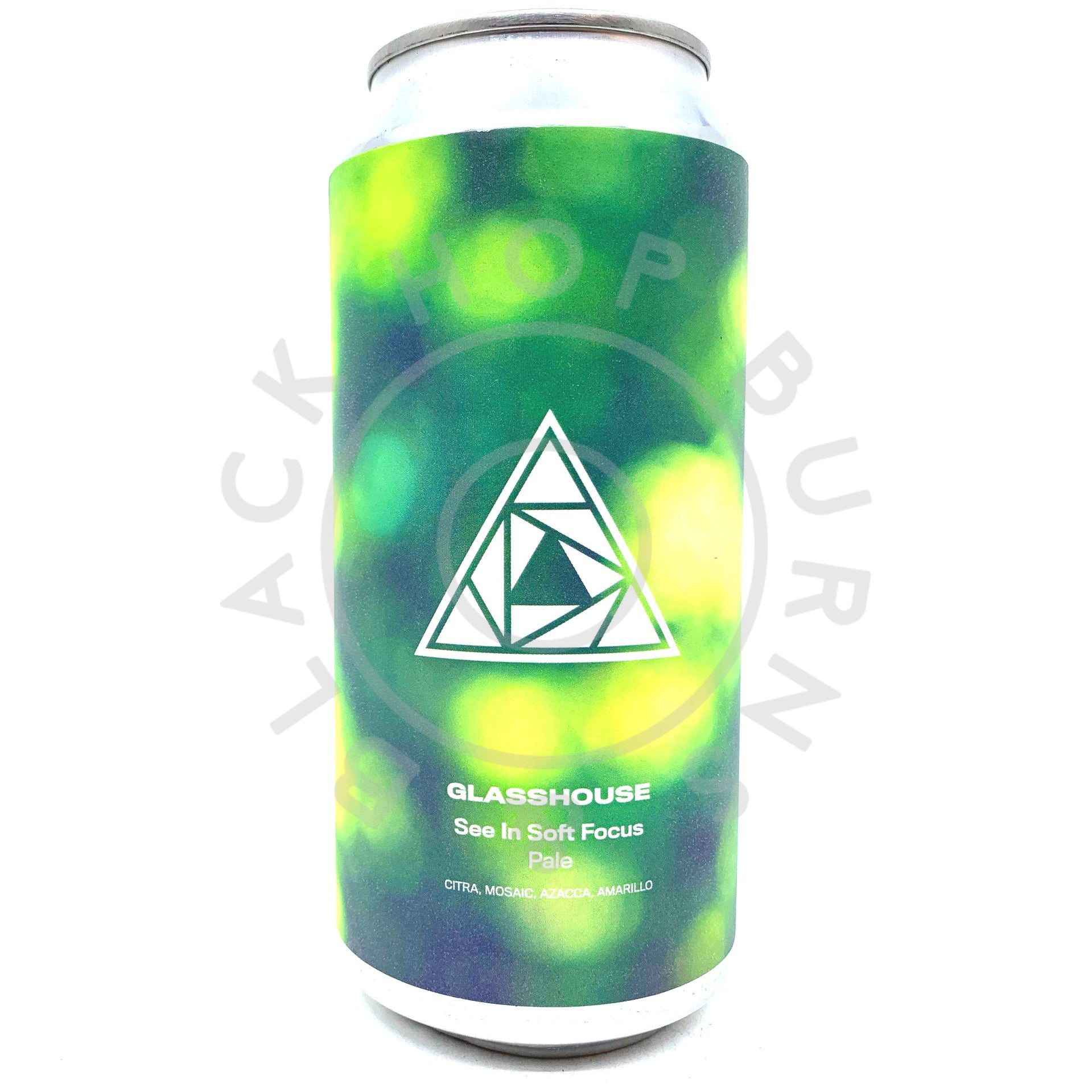 GlassHouse See In Soft Focus Pale Ale 5% (440ml can)-Hop Burns & Black