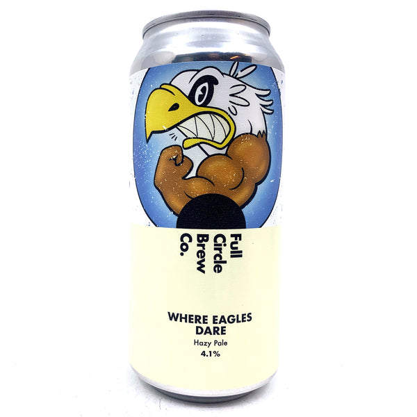 Full Circle Where Eagles Dare New England Pale Ale 4.1% (440ml can)-Hop Burns & Black