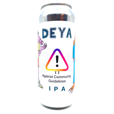 DEYA Against Community Guidelines IPA 6.5% (500ml can)-Hop Burns & Black