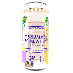 Brick Brewery x Wiper & True It's Summer Somewhere Florida Weisse 4.7% (440ml can)-Hop Burns & Black